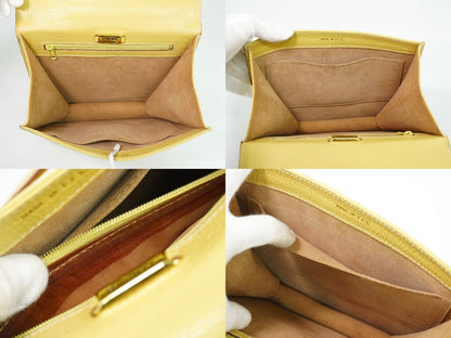 Loewe Barcelona Handbag Leather Yellow Bag — view 8
