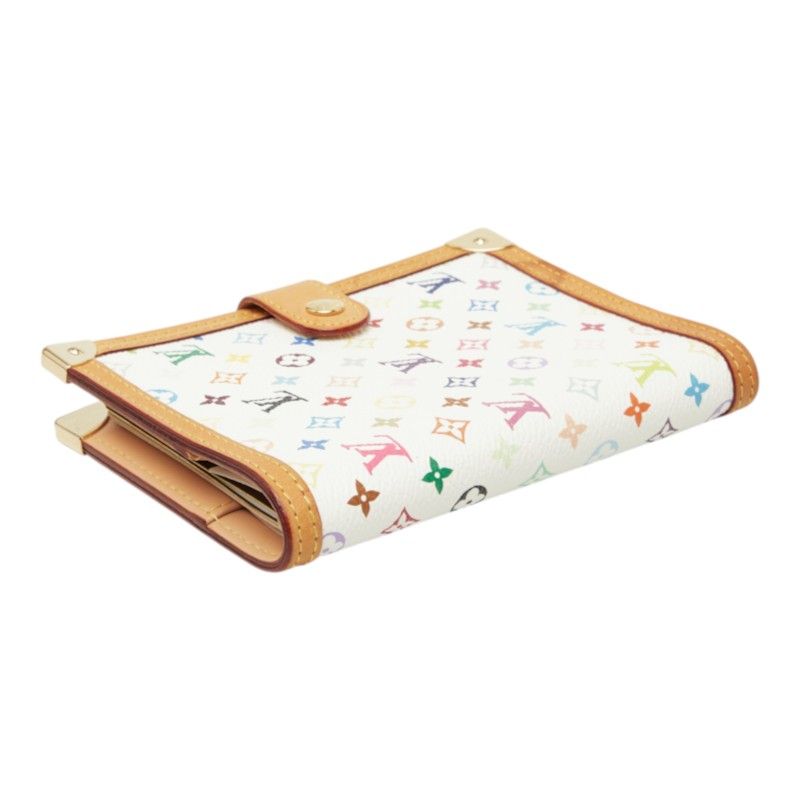 Louis Vuitton Monogram Multicolor Agenda PM Planner White Multi Brown Leather — view 5