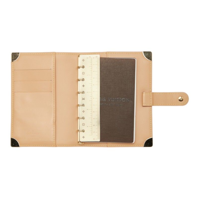 Louis Vuitton Monogram Multicolor Agenda PM Planner White Multi Brown Leather — view 6