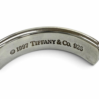 Tiffany & Co Cuff Bangle Logo Design Bracelet Silver — view 6