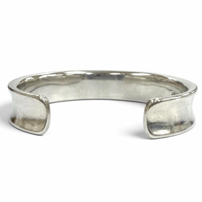 Tiffany & Co Cuff Bangle Logo Design Bracelet Silver — view 3