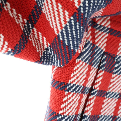 Dior Plaid Hooded Jacket Zip Up Red — view 6