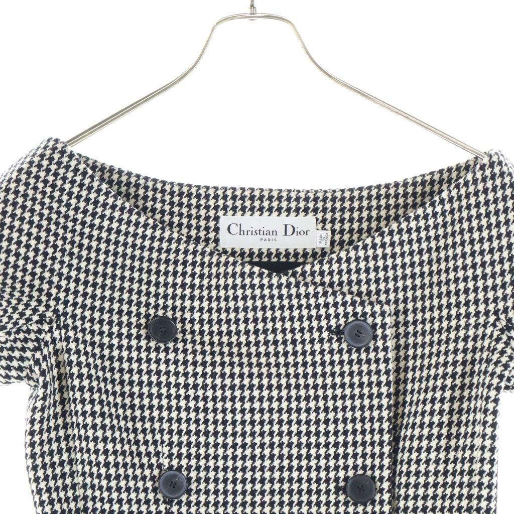 Dior Houndstooth Dress White Black — view 3