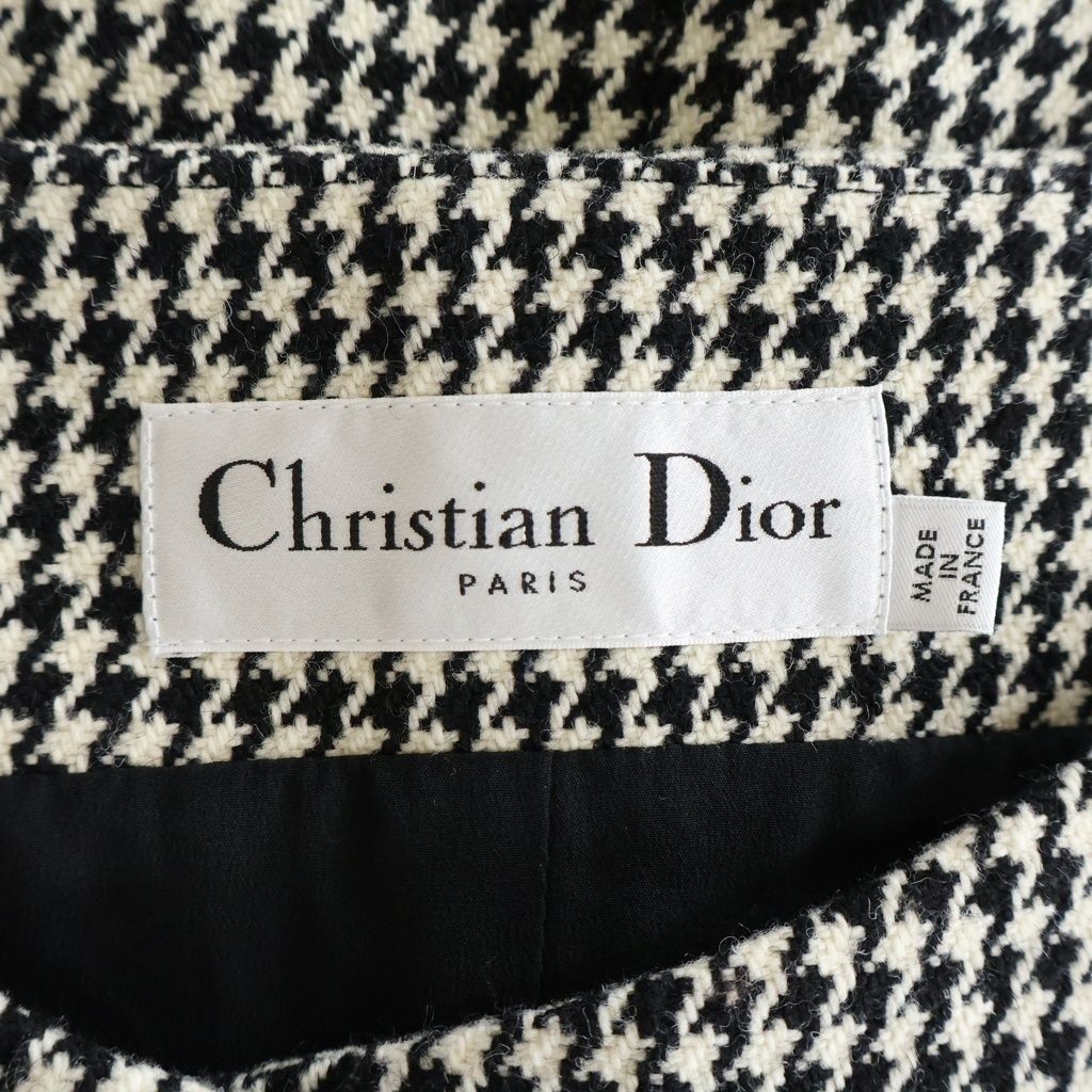 Dior Houndstooth Dress White Black — view 7