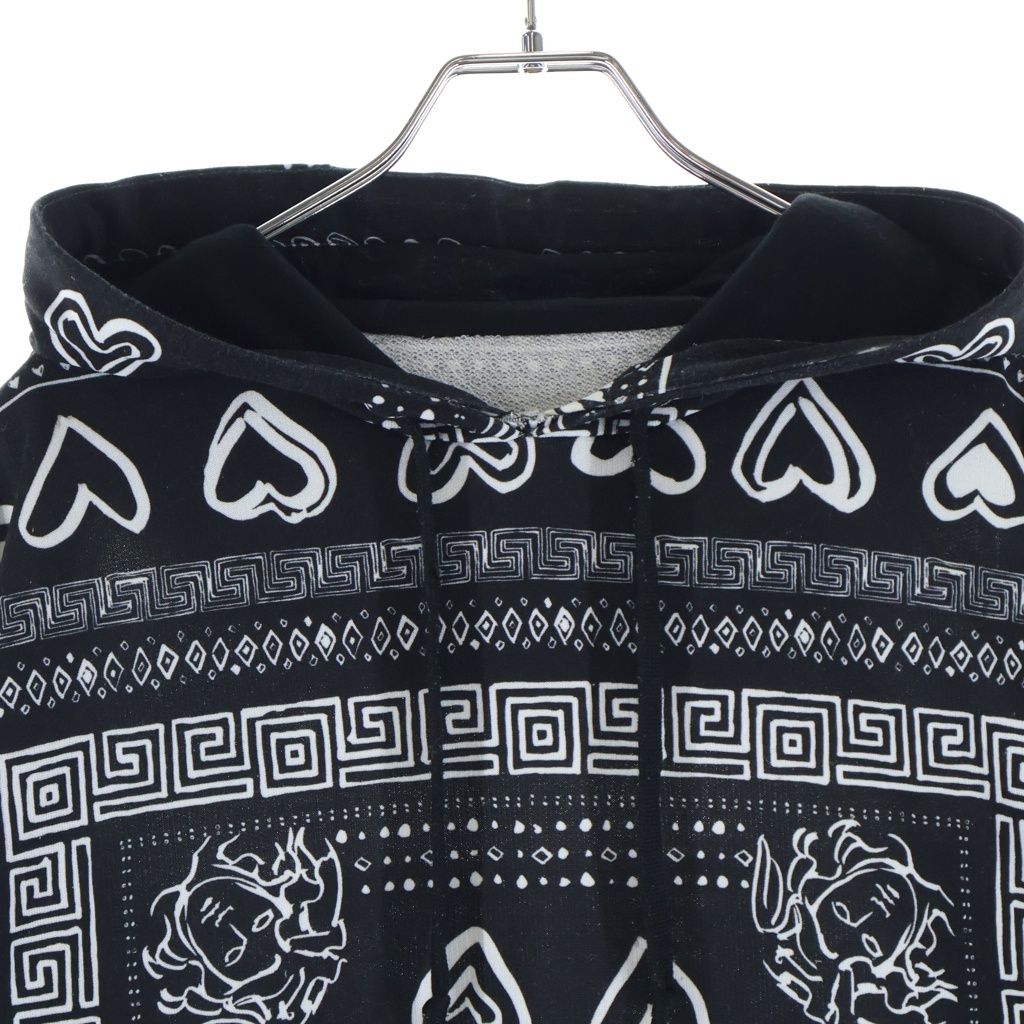 Versace Bandana Print All Over Hoodie Black — view 3