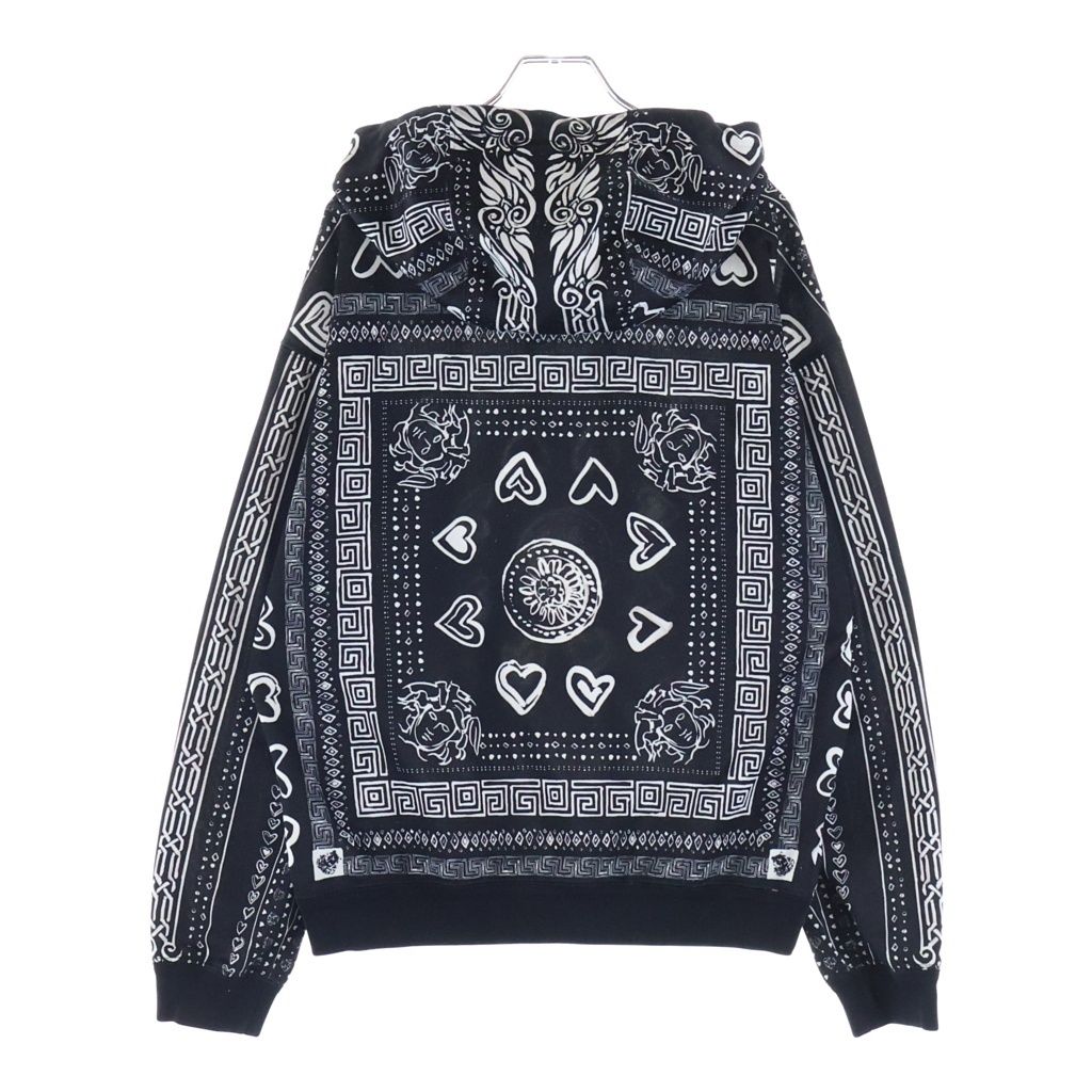 Versace Bandana Print All Over Hoodie Black — view 2