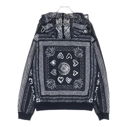 Versace Bandana Print All Over Hoodie Black — view 2