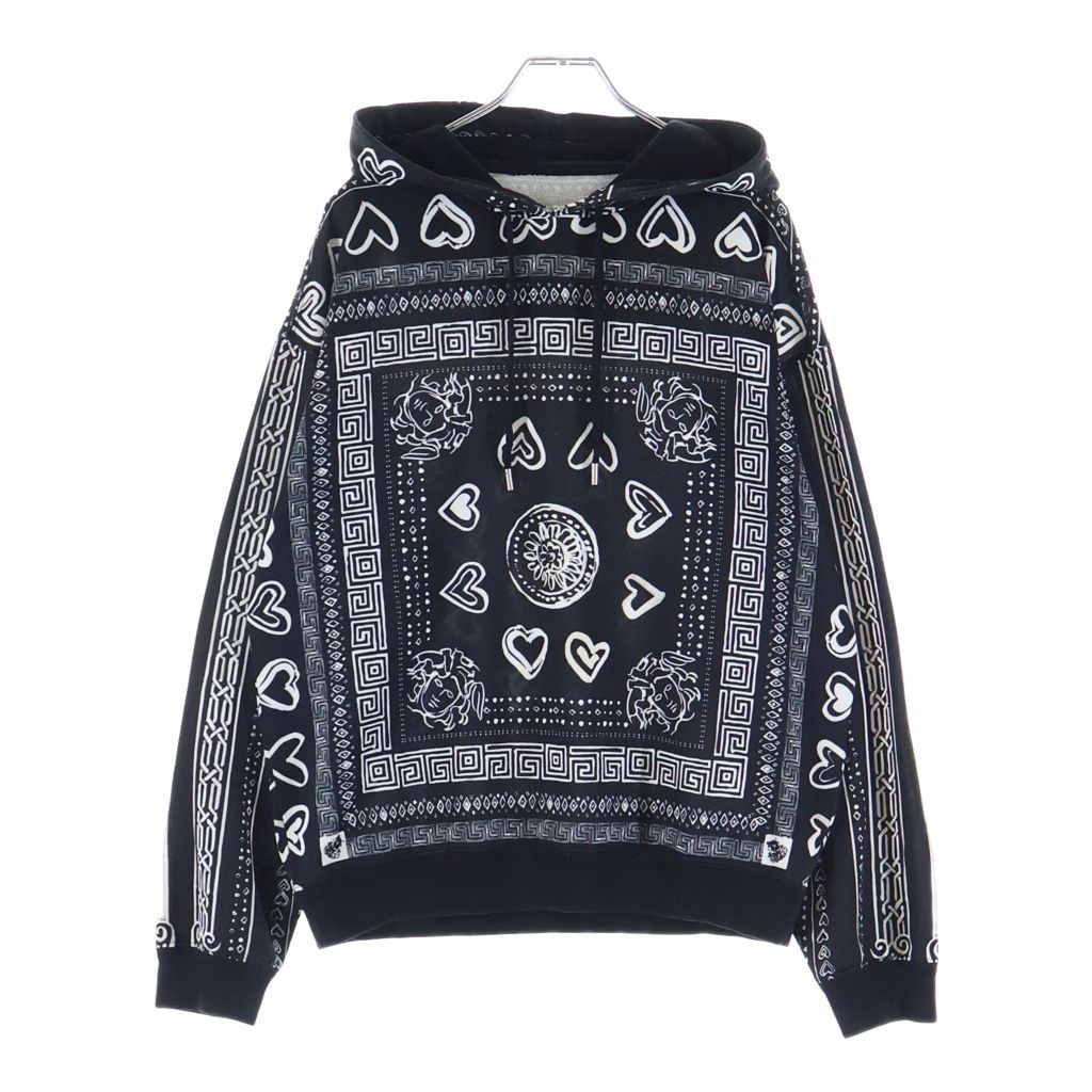 Versace Bandana Print All Over Hoodie Black