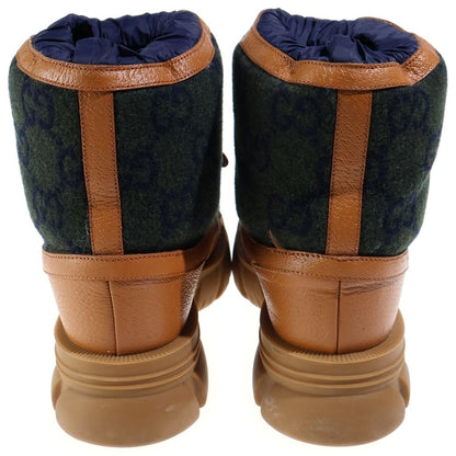 Gucci Logo Ancle Boots Ankle Platform Brown — view 3