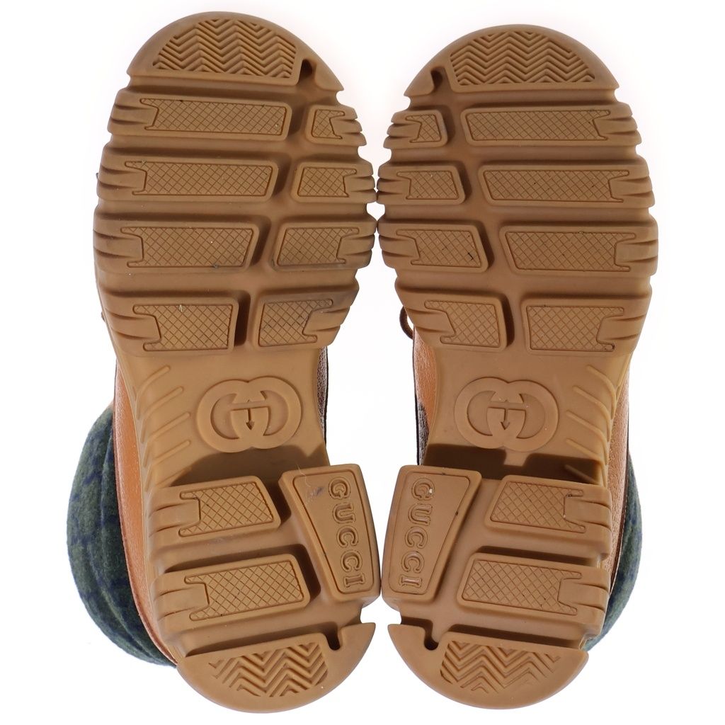 Gucci Logo Ancle Boots Ankle Platform Brown — view 5