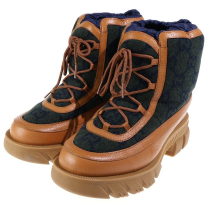 Gucci Logo Ancle Boots Ankle Platform Brown — view 2