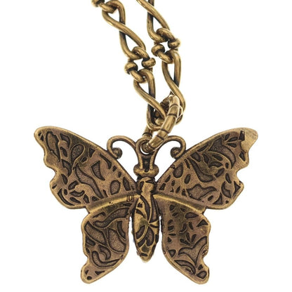 Gucci Butterfly Pendant Rhinestone Gold Plated — view 3