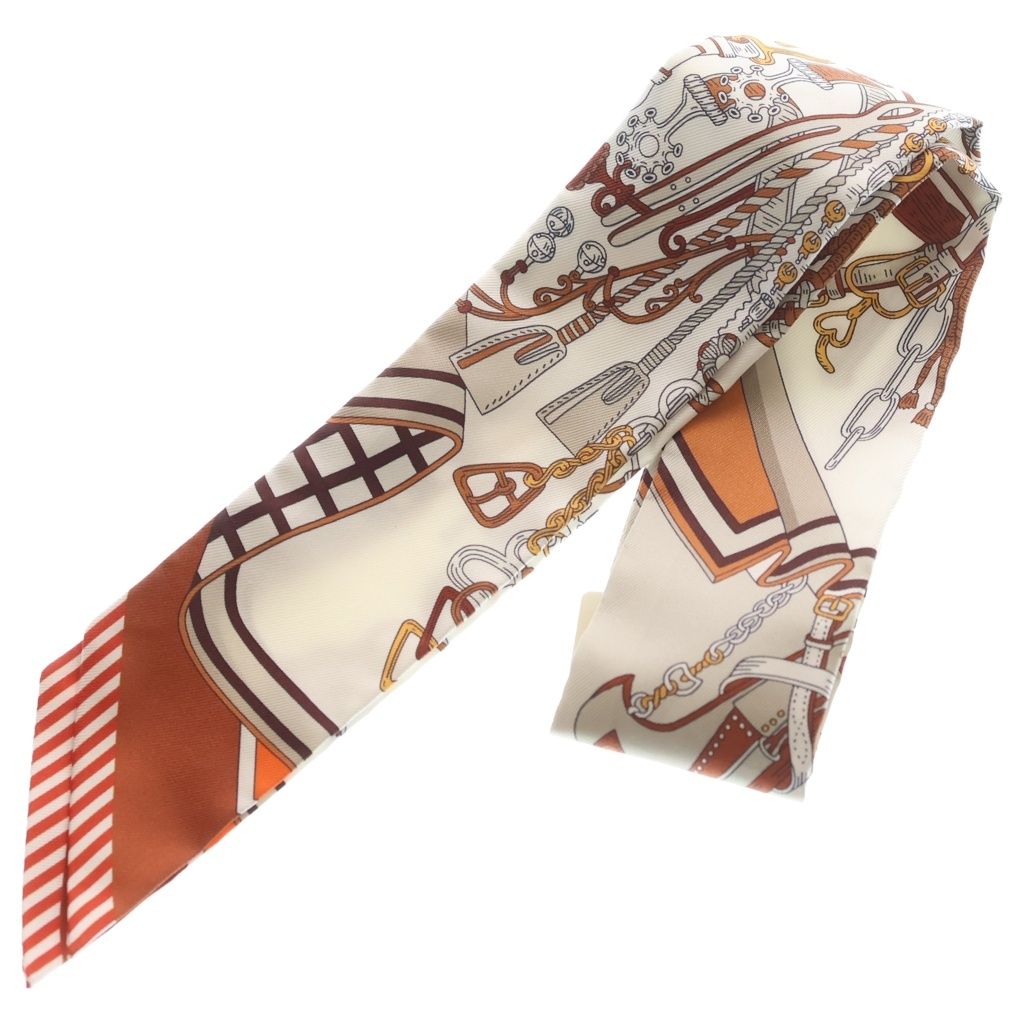 Hermes Twilly Bouquets Sellier Saddlemaker's Bouquet Halzan Silk Scarf