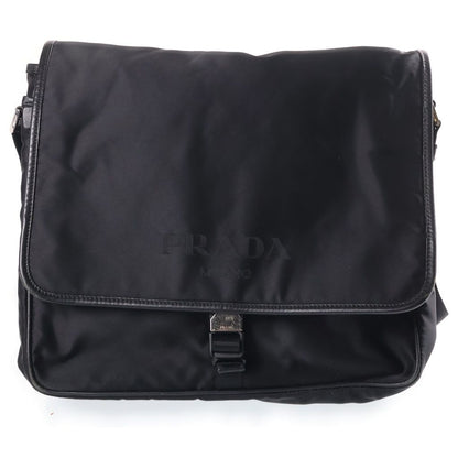 Prada Nylon Shoulder Messenger Bag Logo Black