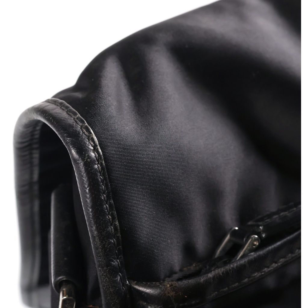 Prada Nylon Shoulder Messenger Bag Logo Black — view 7