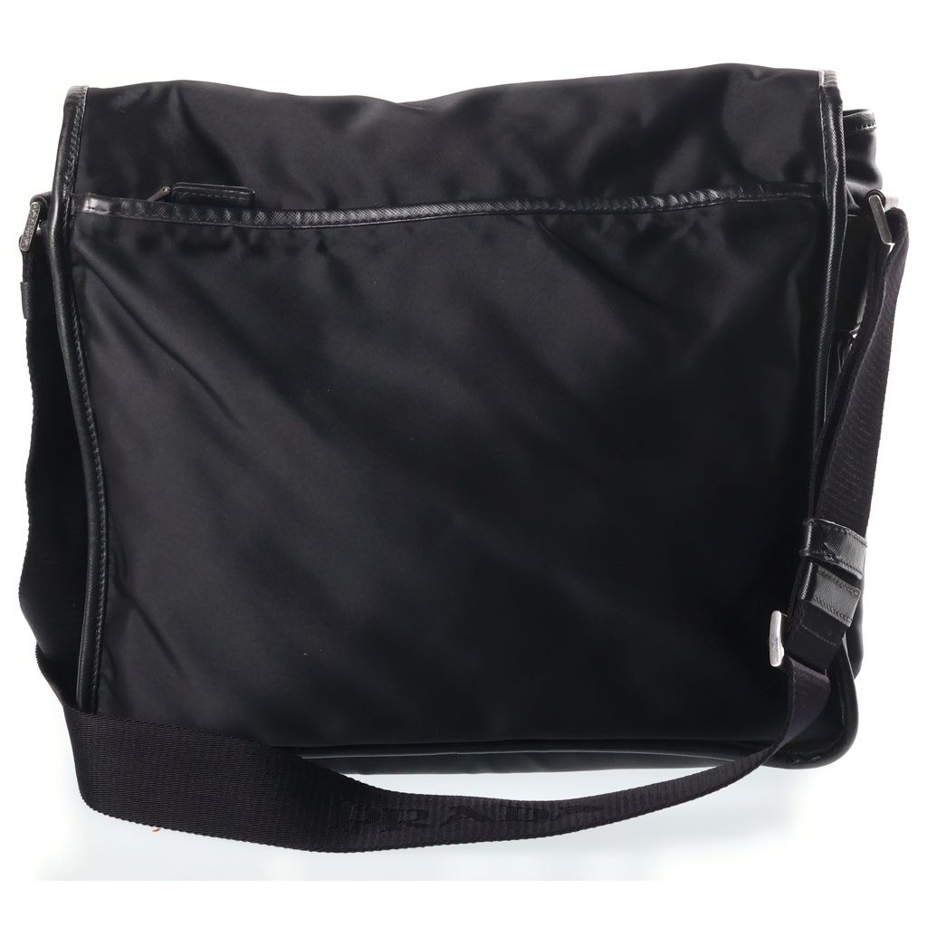 Prada Nylon Shoulder Messenger Bag Logo Black — view 2