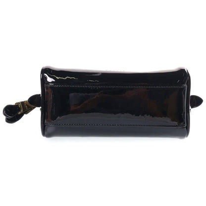 Miu Miu Patent Leather Mini Top Handle Shoulder Bag Gold Black — view 4