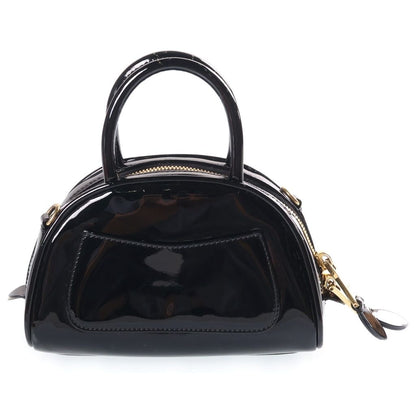Miu Miu Patent Leather Mini Top Handle Shoulder Bag Gold Black — view 2