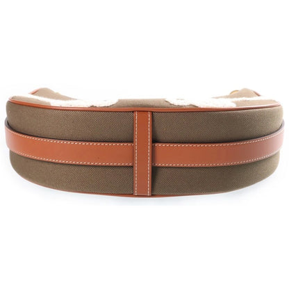 Celine Triomphe Ava Hobo Khaki Canvas Calfskin Gold — view 4