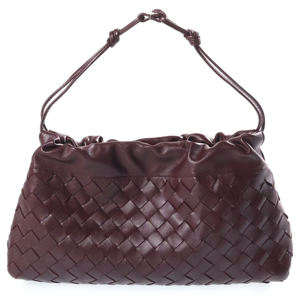 Bottega Veneta Intrecciato Notte Chain Shoulder Bag Bordeaux Leather Gold — view 2