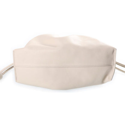 Loewe Flamenco Medium Drawstring Leather 2-Way Bag Silver Ivory — view 4