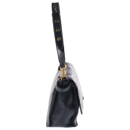 Fendi Can You Large Leather Shoulder Bag Gold Black — view 3