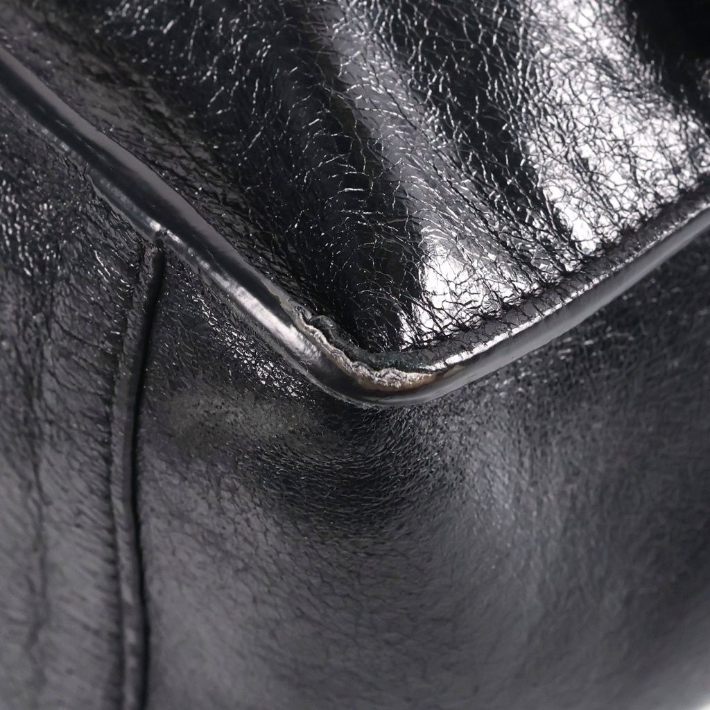 Fendi Can You Large Leather Shoulder Bag Gold Black — view 6