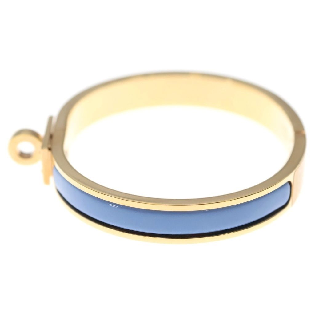 Hermes Mini Clic Kelly Bracelet Bangle Pink Gold Blue — view 4