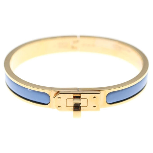 Hermes Mini Clic Kelly Bracelet Bangle Pink Gold Blue