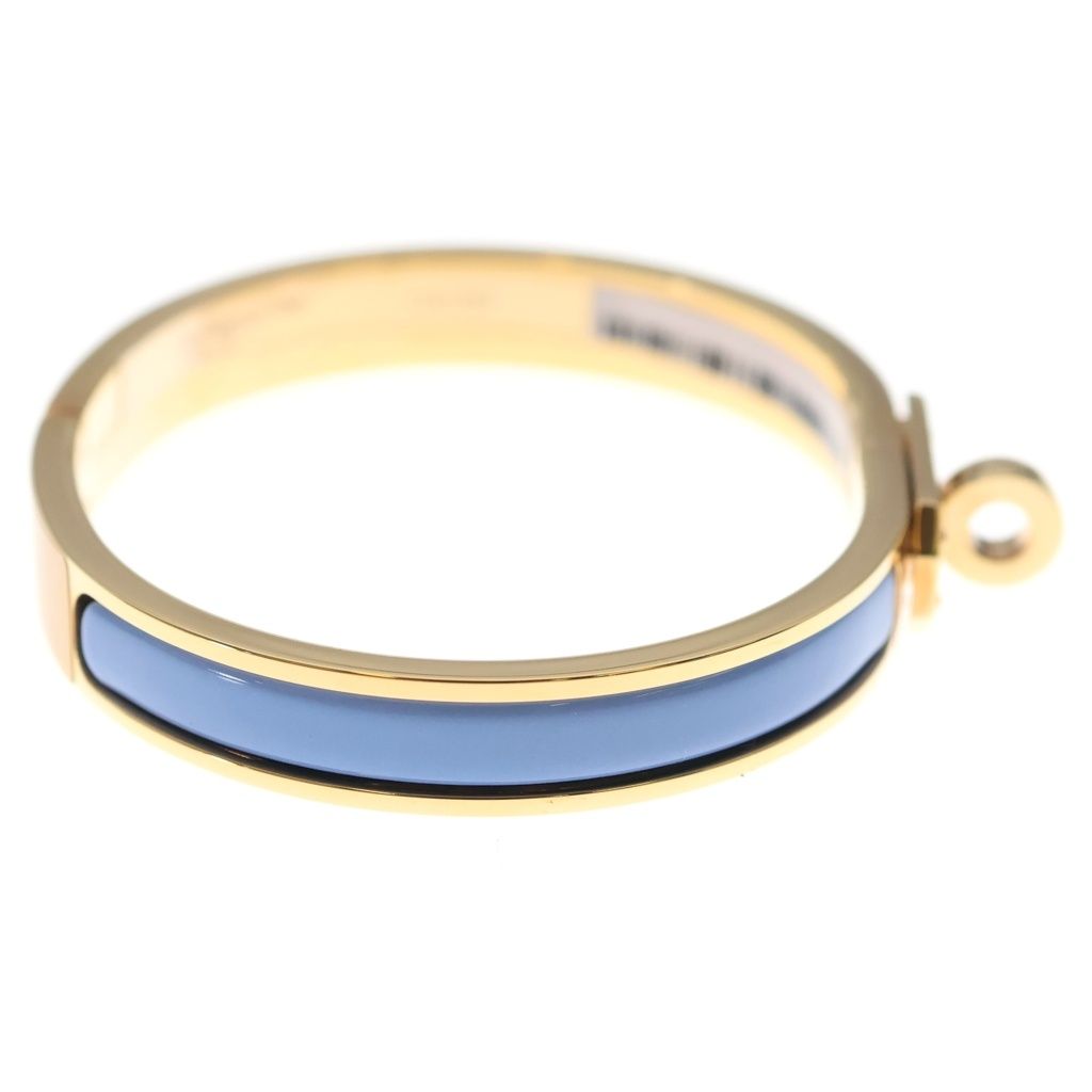 Hermes Mini Clic Kelly Bracelet Bangle Pink Gold Blue — view 3