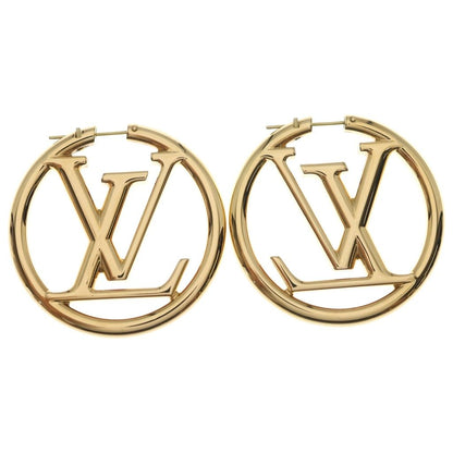 Louis Vuitton Earrings Hoop Louise Gold — view 2