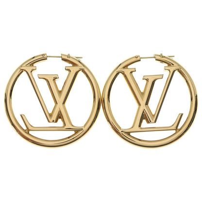 Louis Vuitton Earrings Hoop Louise Gold
