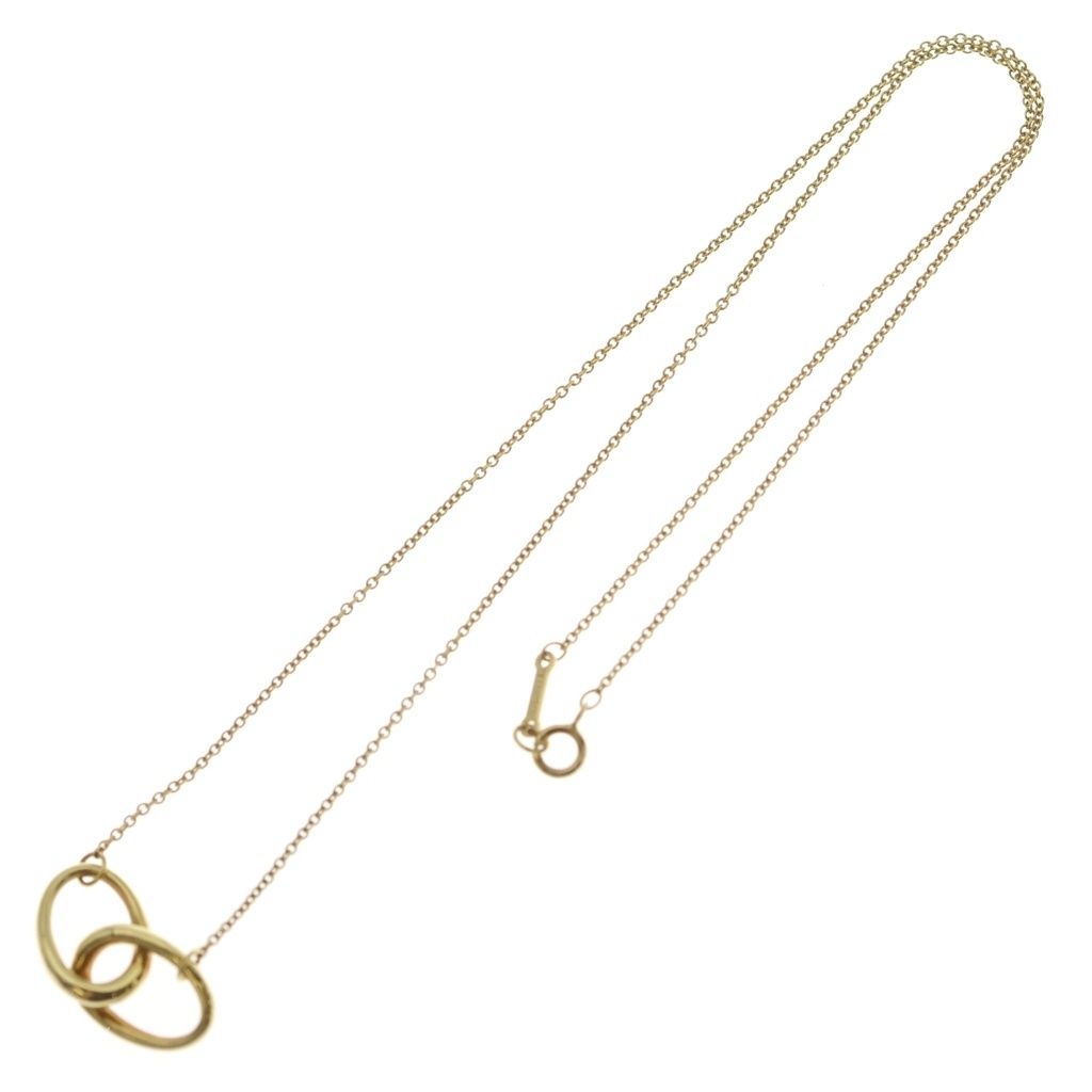Tiffany & Co Interlocking Circle Pendant Chain Yellow Gold — view 2