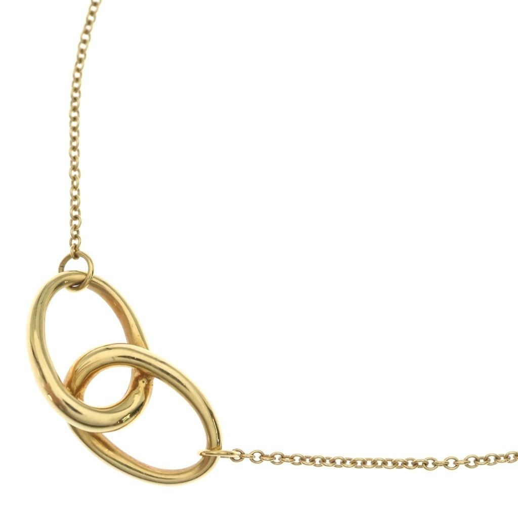 Tiffany & Co Interlocking Circle Pendant Chain Yellow Gold