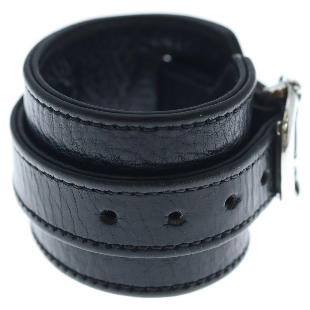 Chrome Hearts R&r Tiny Buckle Gunslinger Leather Bracelet Choker Black Silver — view 3