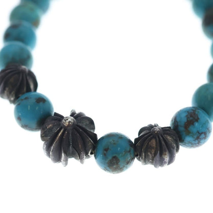 Chrome Hearts Bead Bracelet 8 Blue Turquoise Silver — view 5