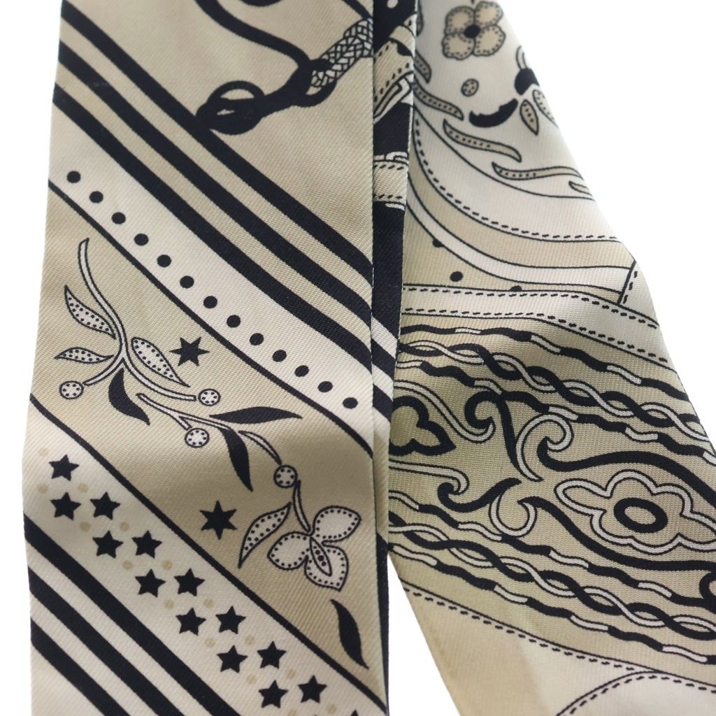 Hermes Twilly Festival Des Amazones Amazon Silk Scarf Ivory — view 3