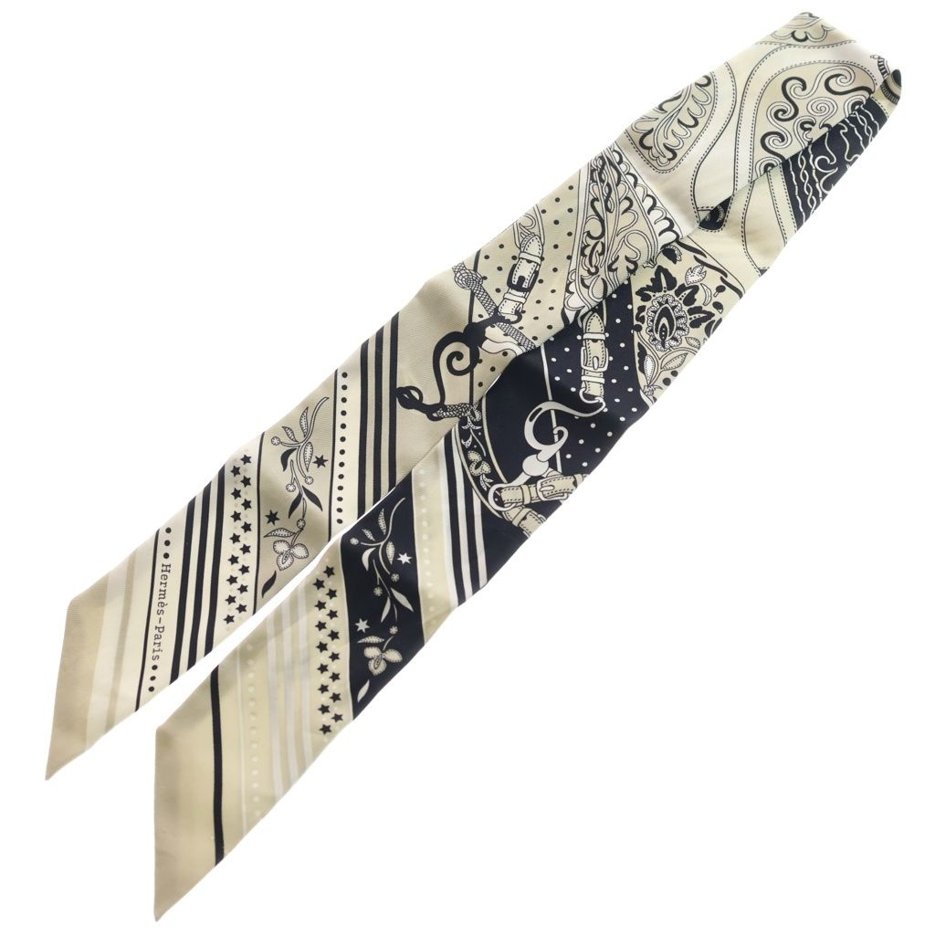 Hermes Twilly Festival Des Amazones Amazon Silk Scarf Ivory — view 2