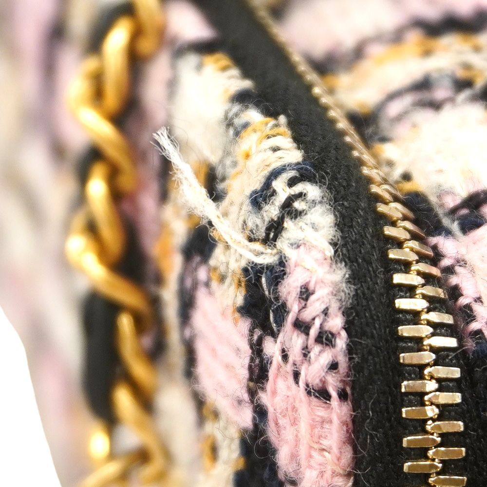 Chanel Shoulder Bag Tweed Multicolor Gold — view 7
