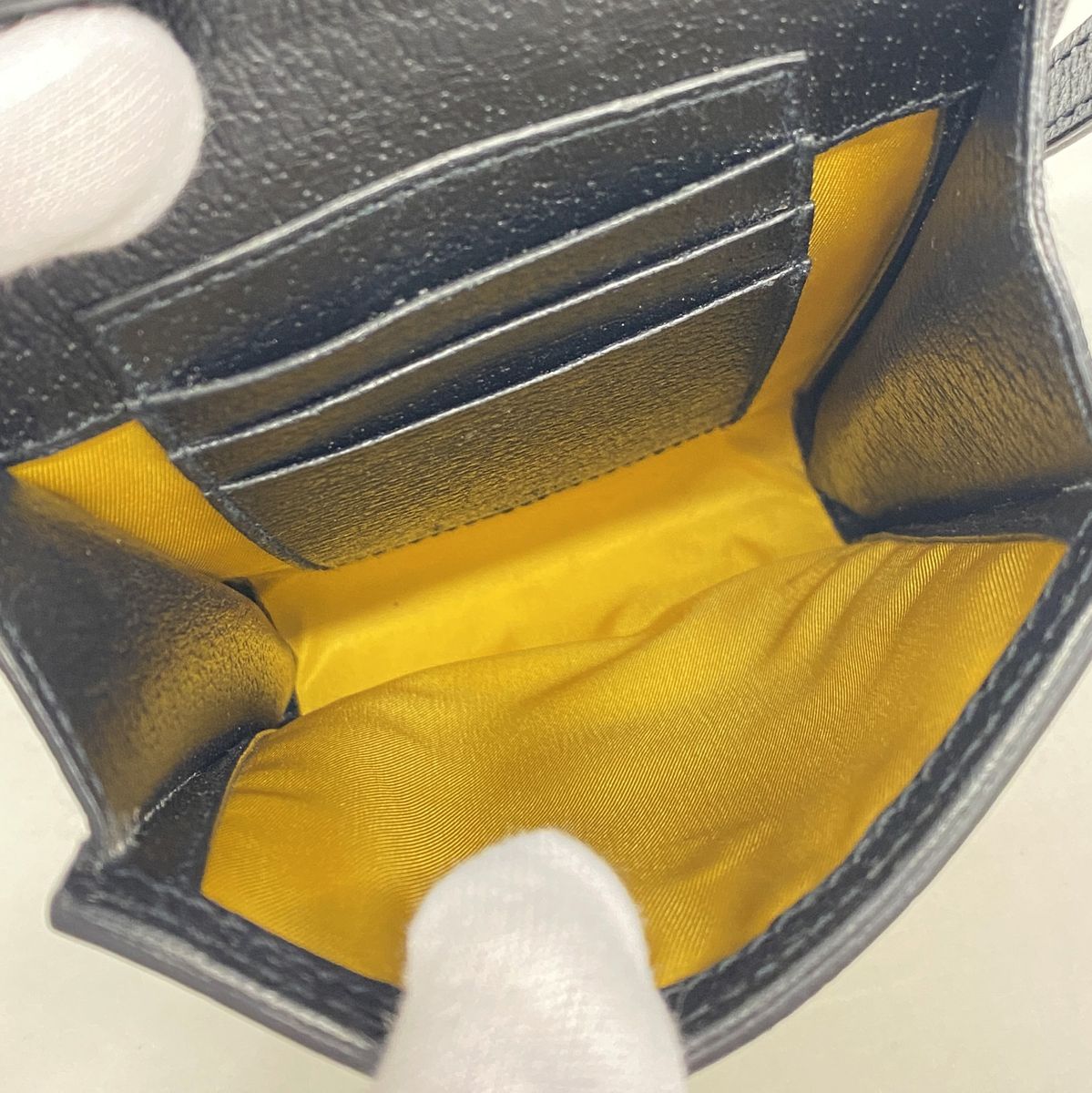 Gucci Shoulder Bag Jumbo GG Nylon Canvas Yellow Black Silver — view 4
