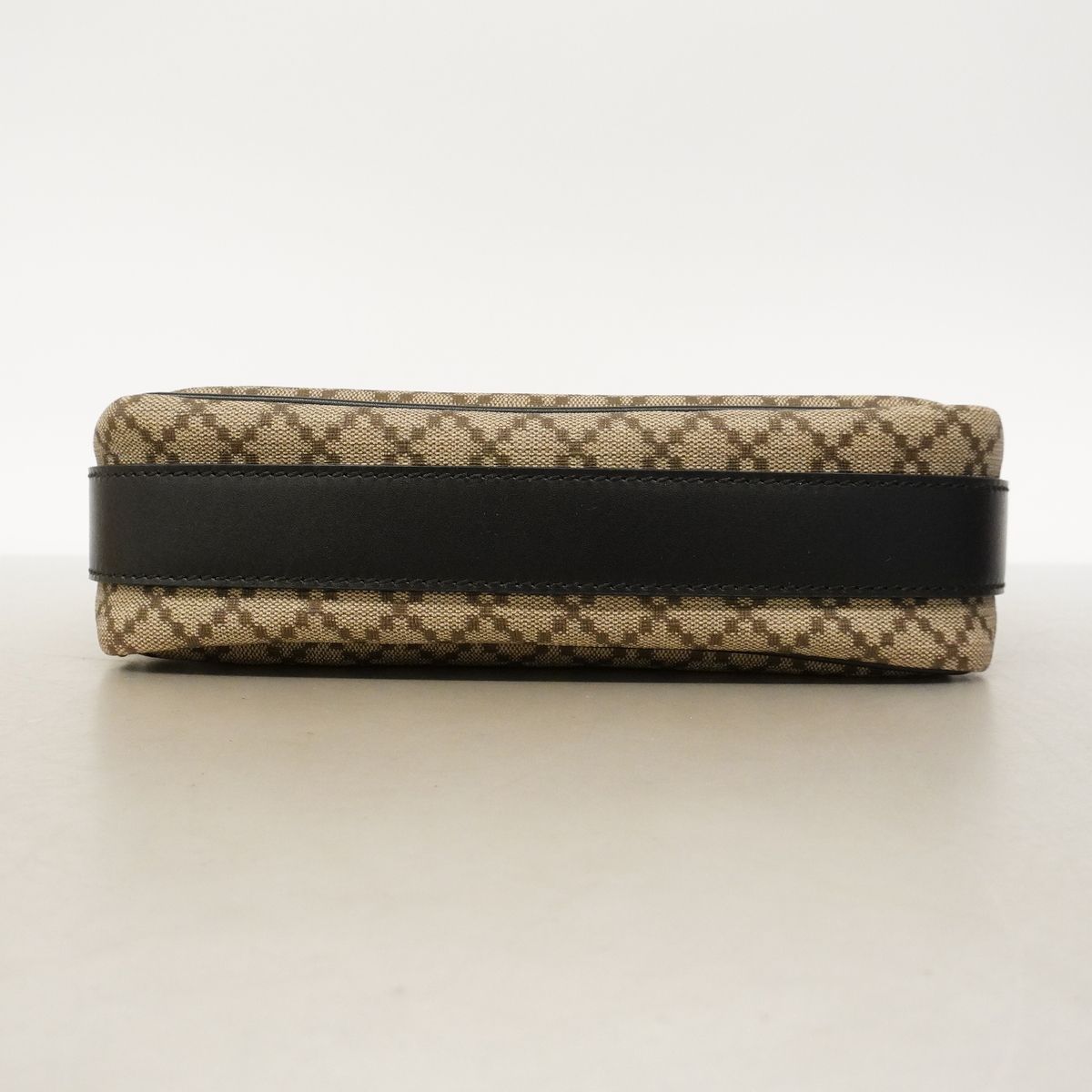 Gucci Shoulder Bag Diamante Beige Black Silver — view 3