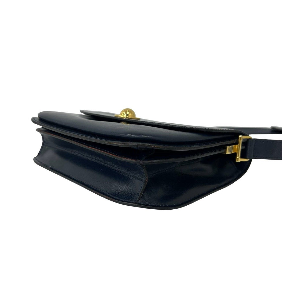 Celine Vintage Star Ball Logo Leather Mini Shoulder Bag Pochette Navy — view 8