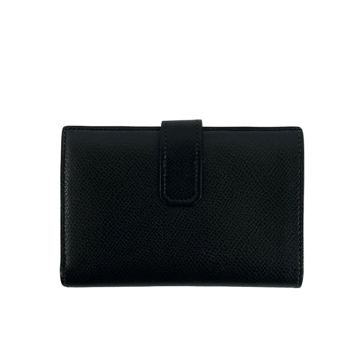 Hermes Jura Veau Epsom Bifold Wallet Mini Card Case Coin Purse Black — view 2