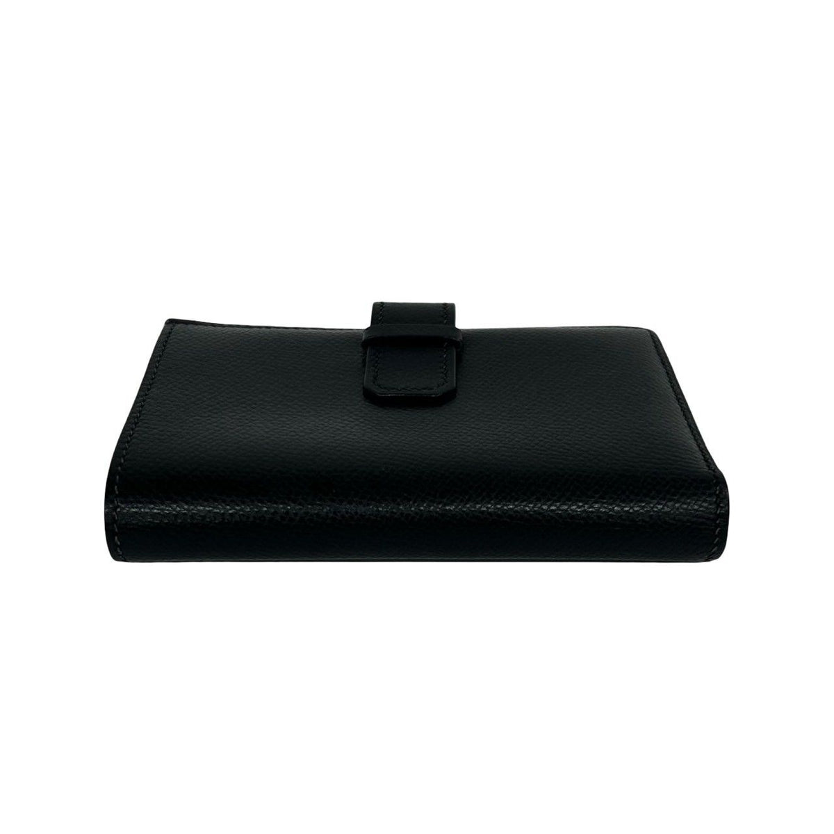 Hermes Jura Veau Epsom Bifold Wallet Mini Card Case Coin Purse Black — view 6