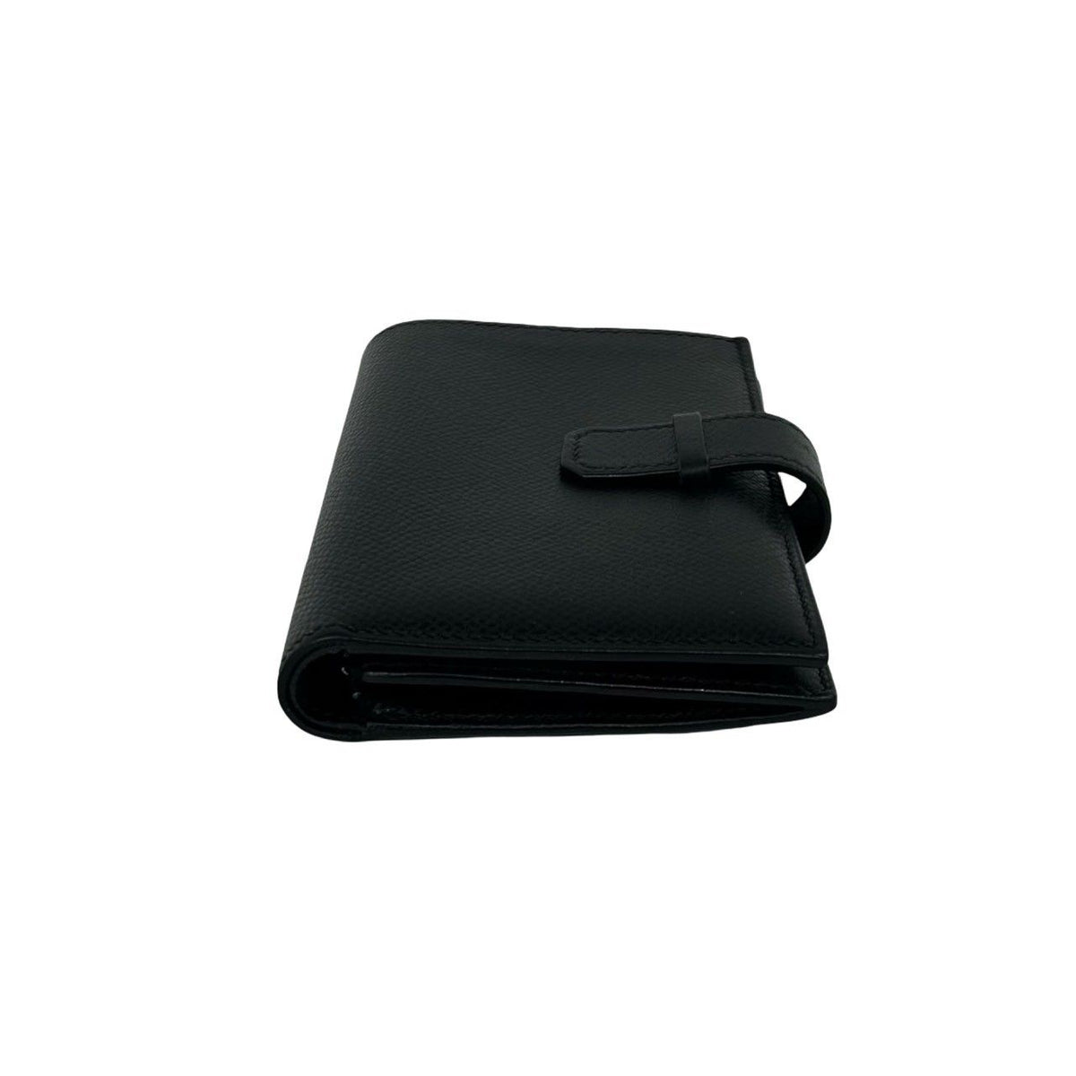Hermes Jura Veau Epsom Bifold Wallet Mini Card Case Coin Purse Black — view 5