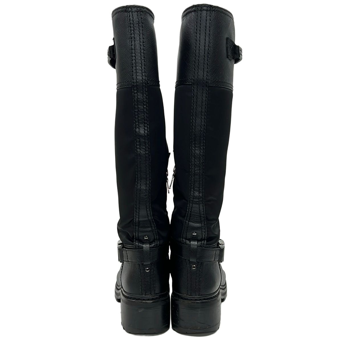 Prada Sport Long Boots Black Leather — view 3