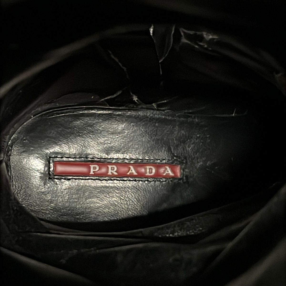 Prada Sport Long Boots Black Leather — view 6