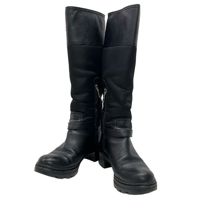Prada Sport Long Boots Black Leather — view 2