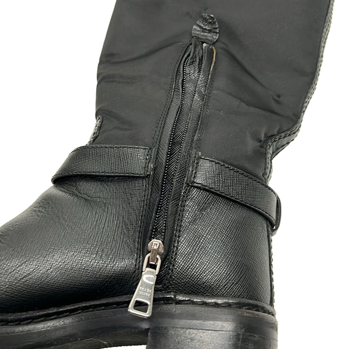 Prada Sport Long Boots Black Leather — view 5