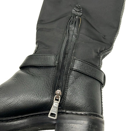Prada Sport Long Boots Black Leather — view 5